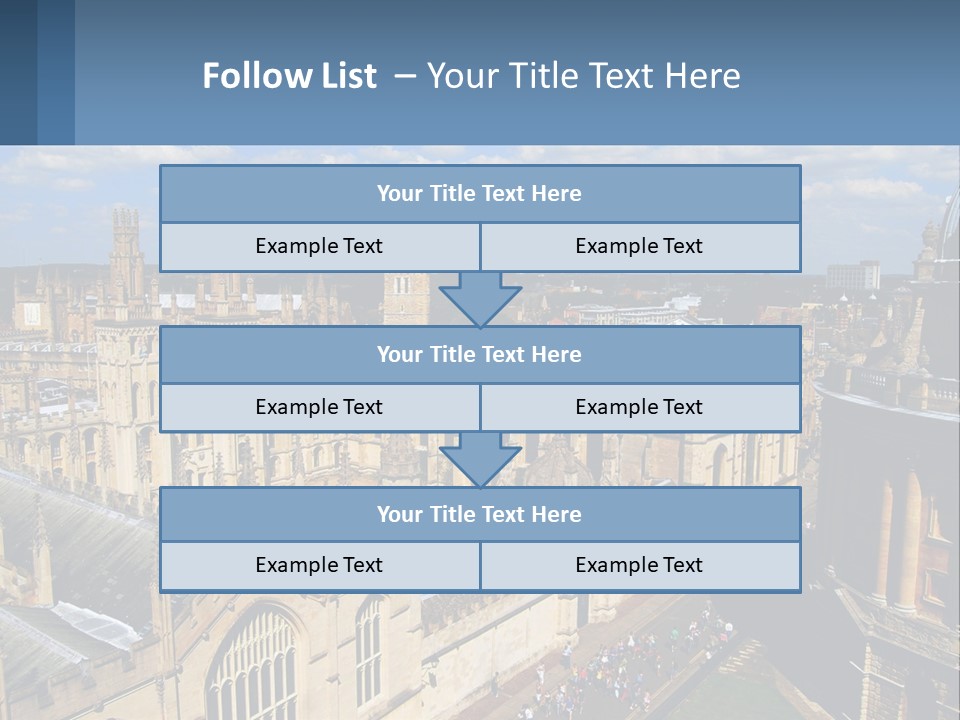 An Aerial View Of A Large Building With A Sky Background PowerPoint Template
