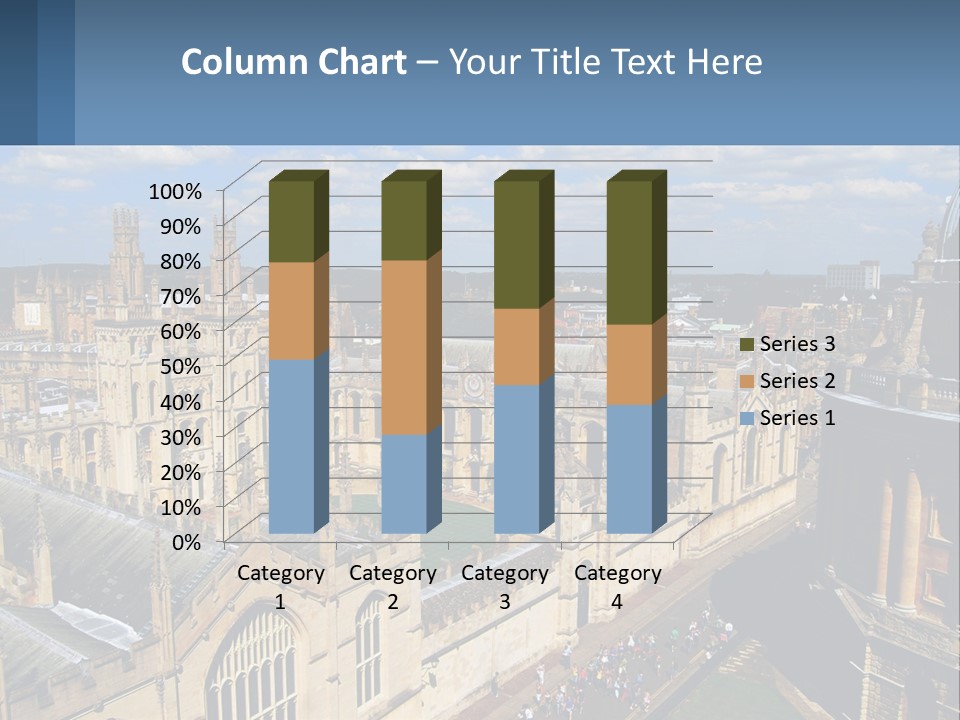An Aerial View Of A Large Building With A Sky Background PowerPoint Template