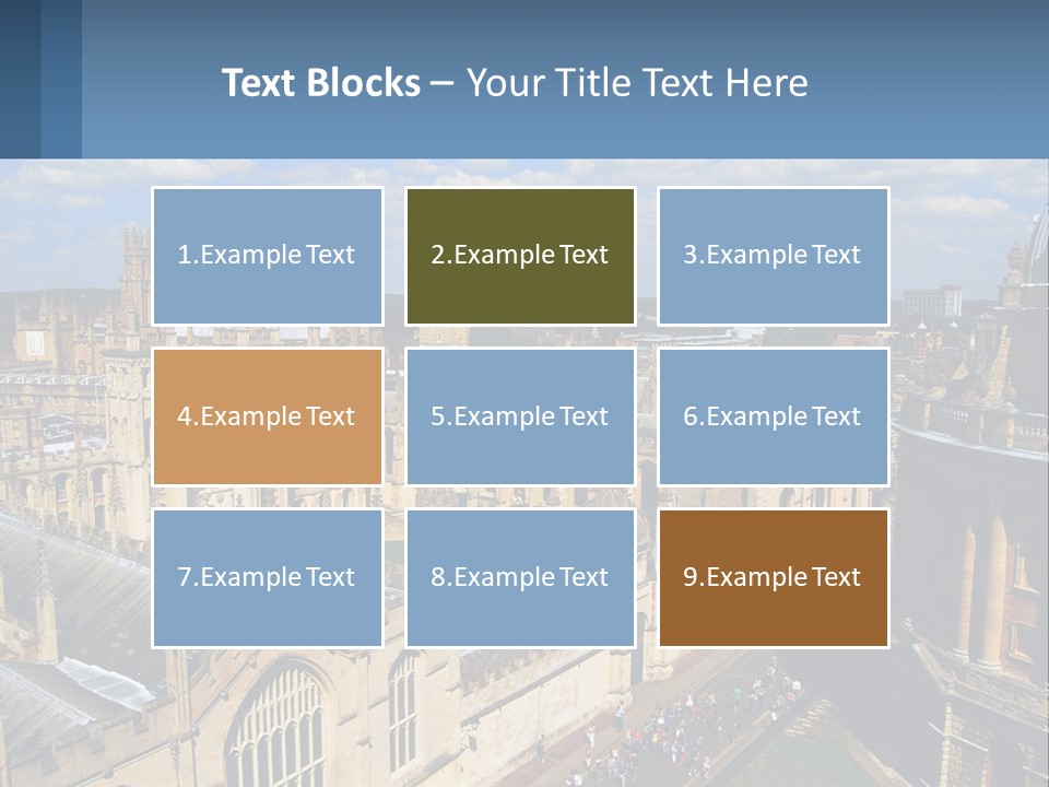 An Aerial View Of A Large Building With A Sky Background PowerPoint Template