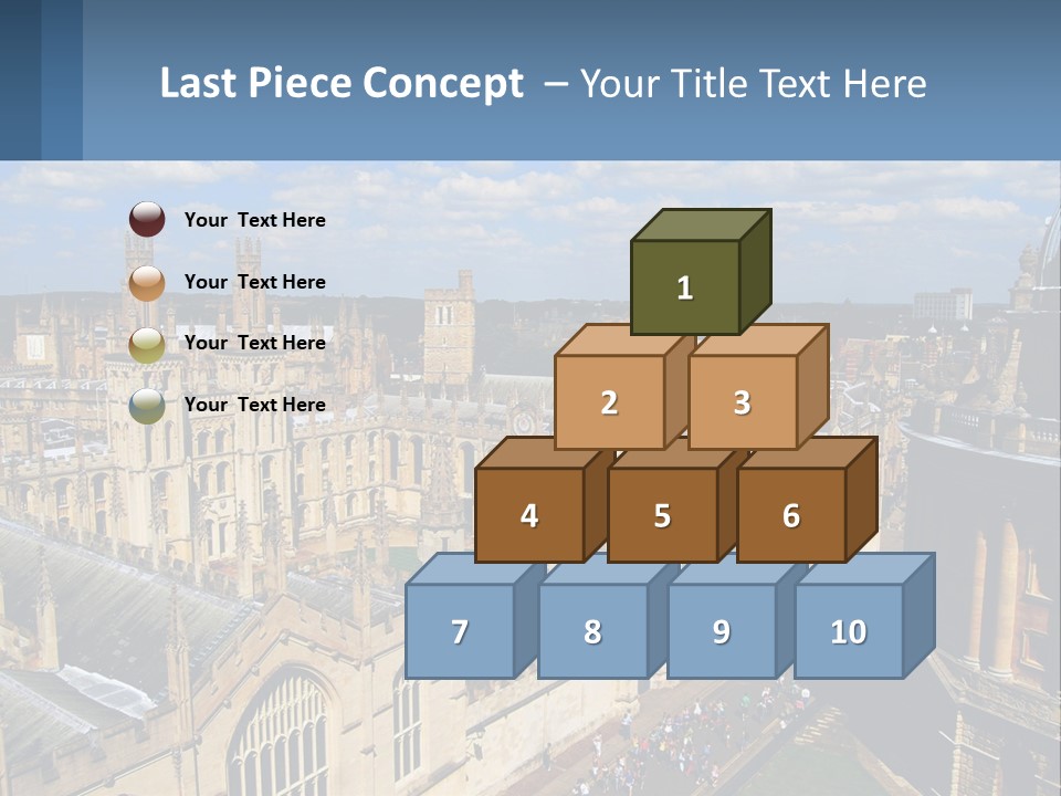 An Aerial View Of A Large Building With A Sky Background PowerPoint Template
