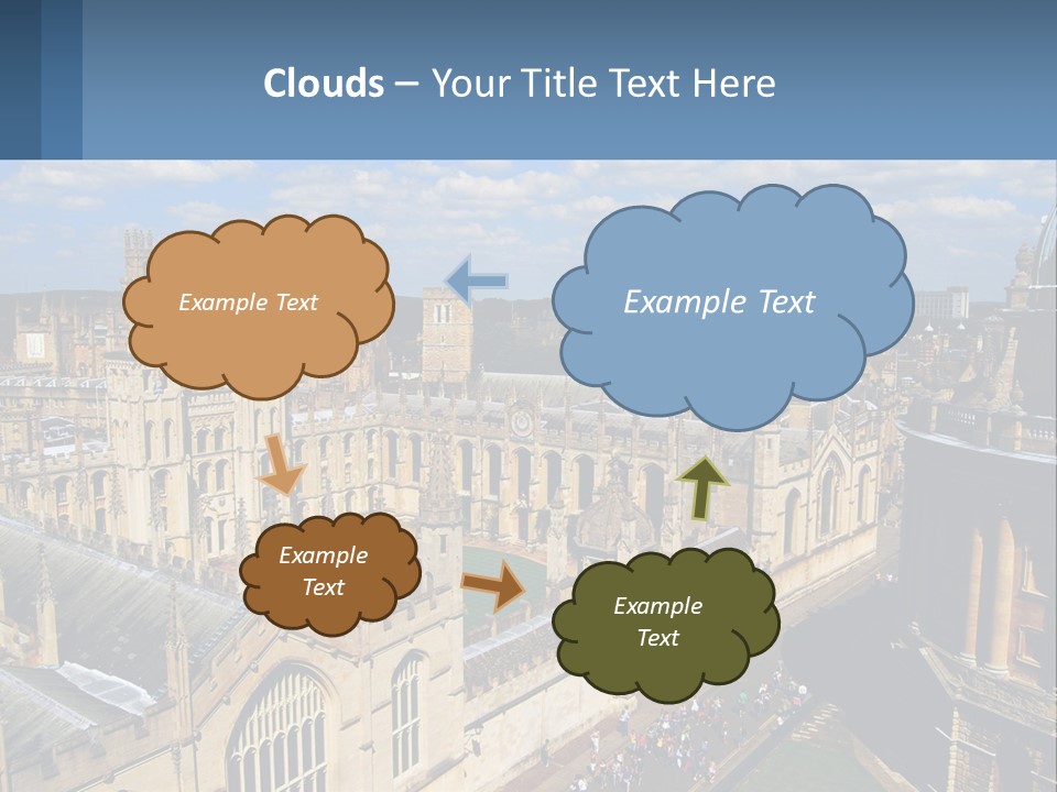 An Aerial View Of A Large Building With A Sky Background PowerPoint Template
