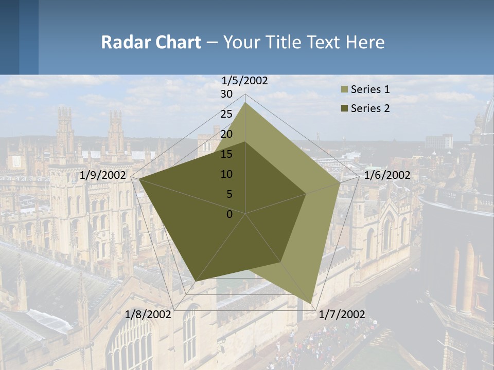 An Aerial View Of A Large Building With A Sky Background PowerPoint Template