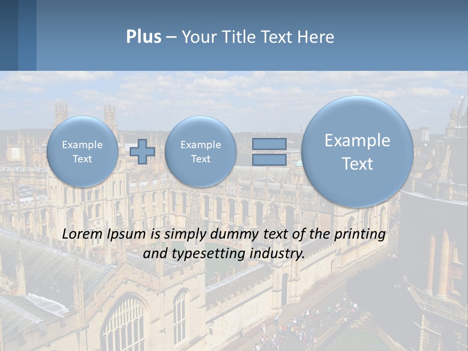 An Aerial View Of A Large Building With A Sky Background PowerPoint Template