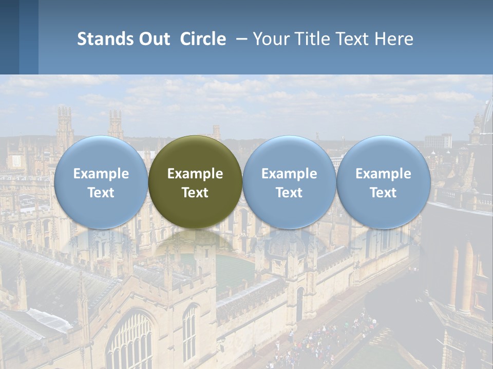 An Aerial View Of A Large Building With A Sky Background PowerPoint Template