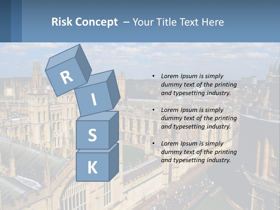 An Aerial View Of A Large Building With A Sky Background PowerPoint Template