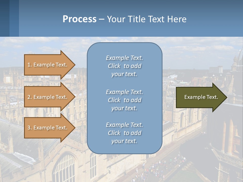 An Aerial View Of A Large Building With A Sky Background PowerPoint Template
