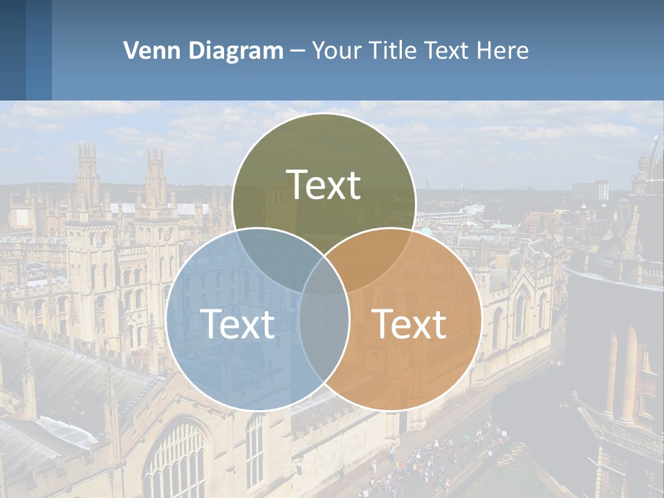 An Aerial View Of A Large Building With A Sky Background PowerPoint Template