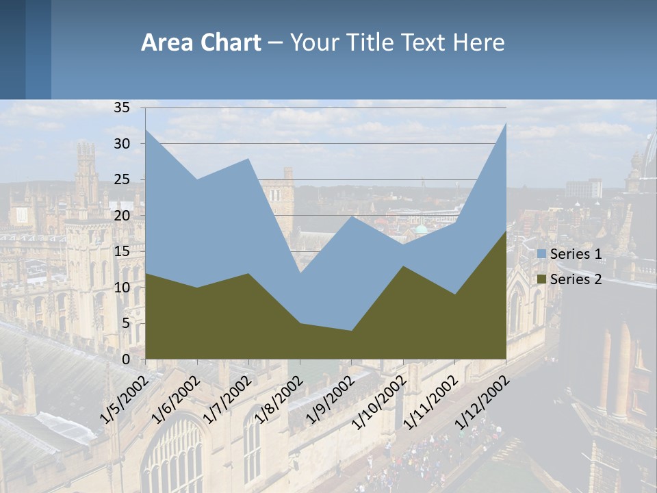 An Aerial View Of A Large Building With A Sky Background PowerPoint Template