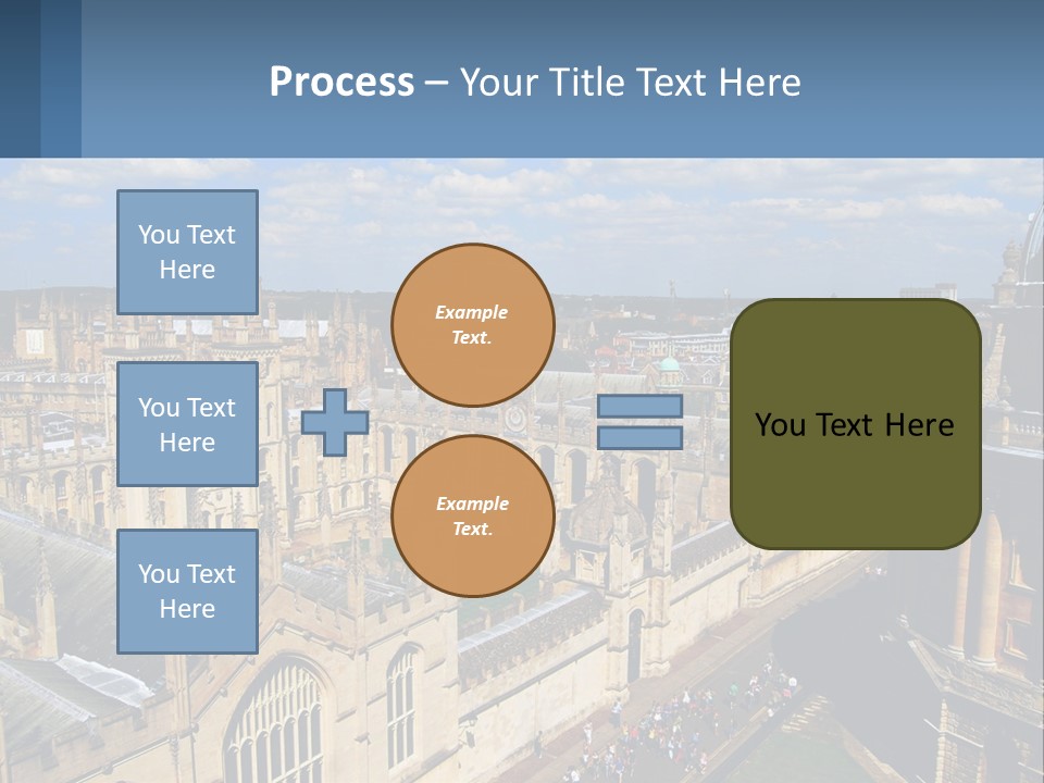 An Aerial View Of A Large Building With A Sky Background PowerPoint Template