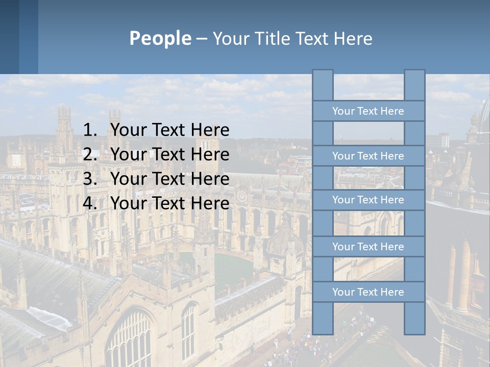 An Aerial View Of A Large Building With A Sky Background PowerPoint Template