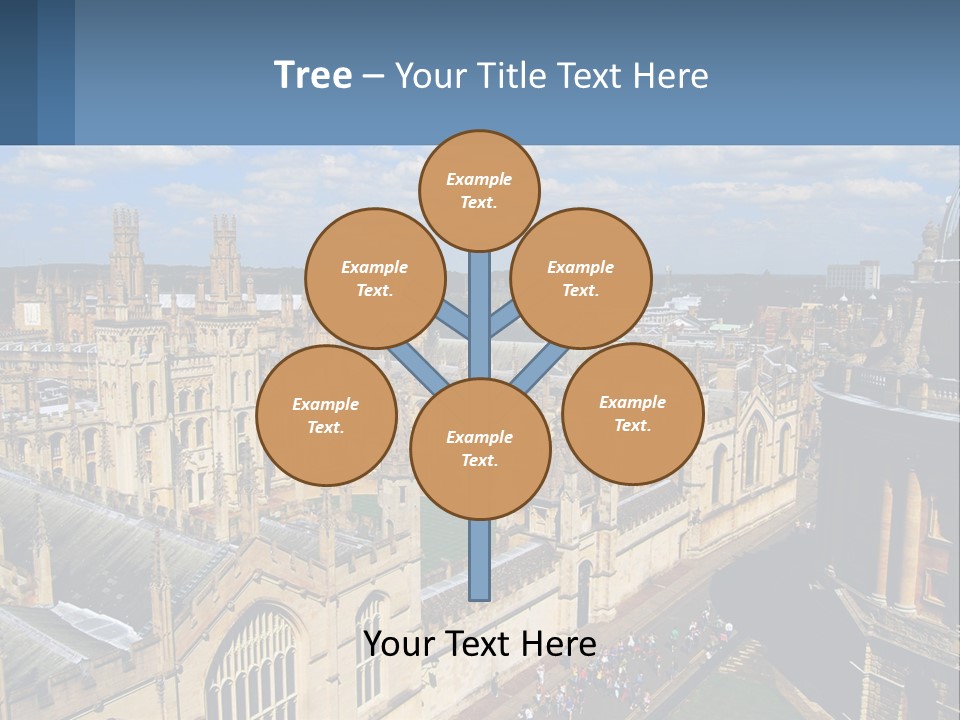 An Aerial View Of A Large Building With A Sky Background PowerPoint Template