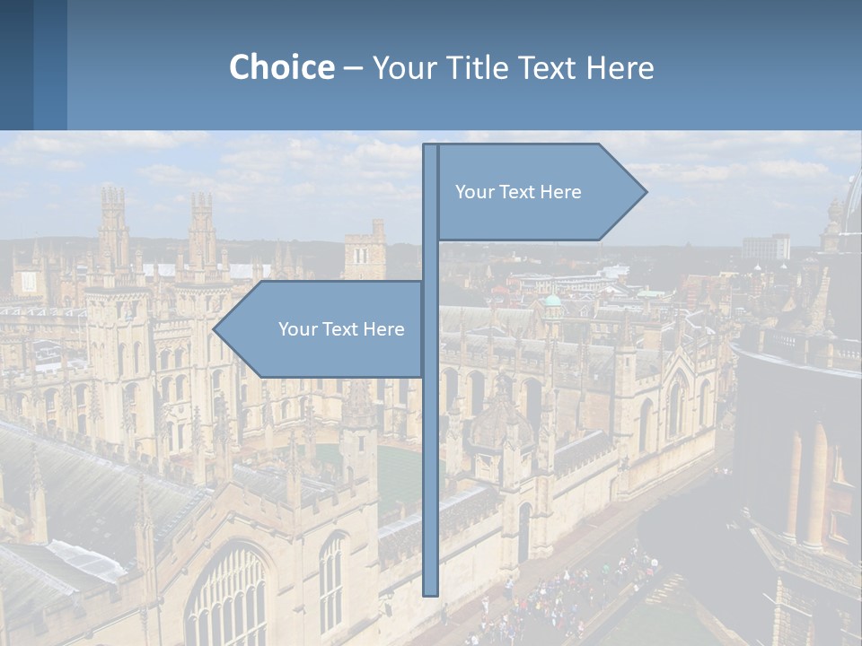 An Aerial View Of A Large Building With A Sky Background PowerPoint Template