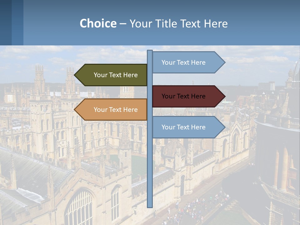 An Aerial View Of A Large Building With A Sky Background PowerPoint Template