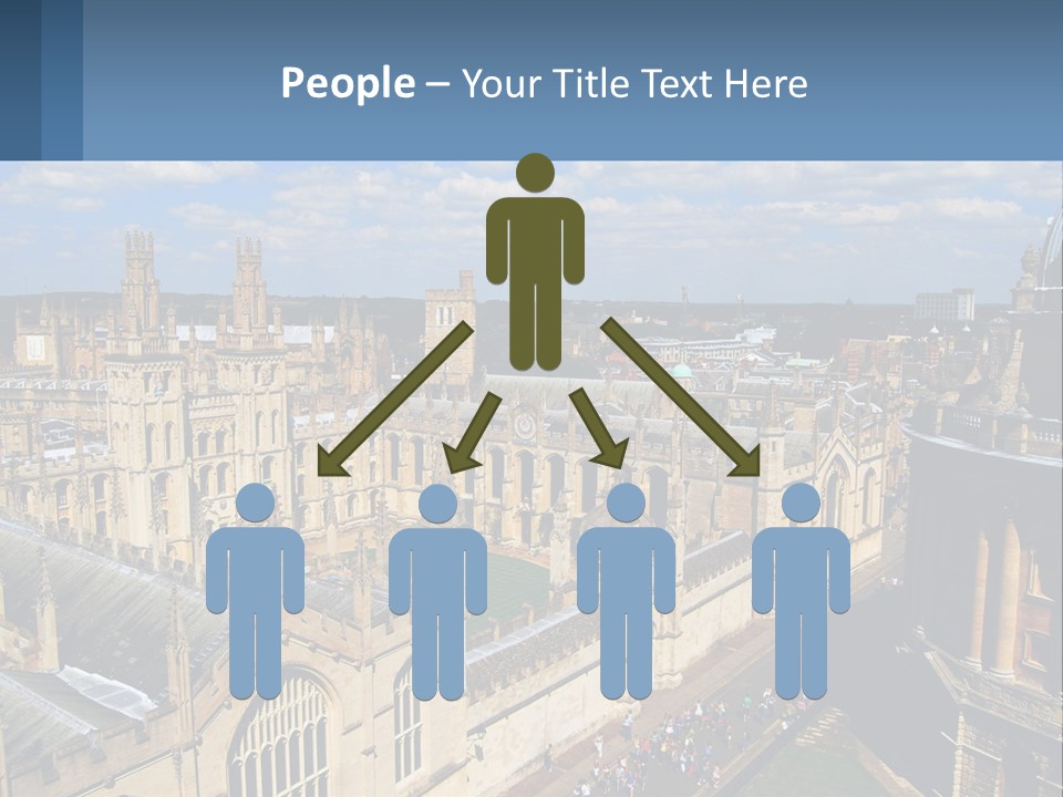 An Aerial View Of A Large Building With A Sky Background PowerPoint Template