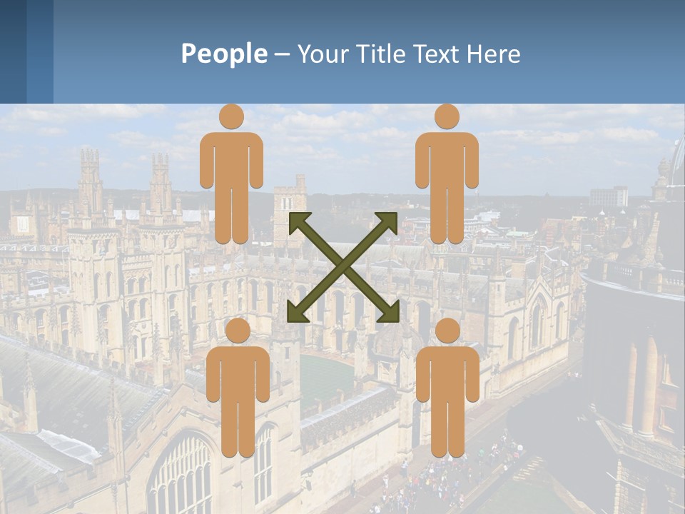 An Aerial View Of A Large Building With A Sky Background PowerPoint Template