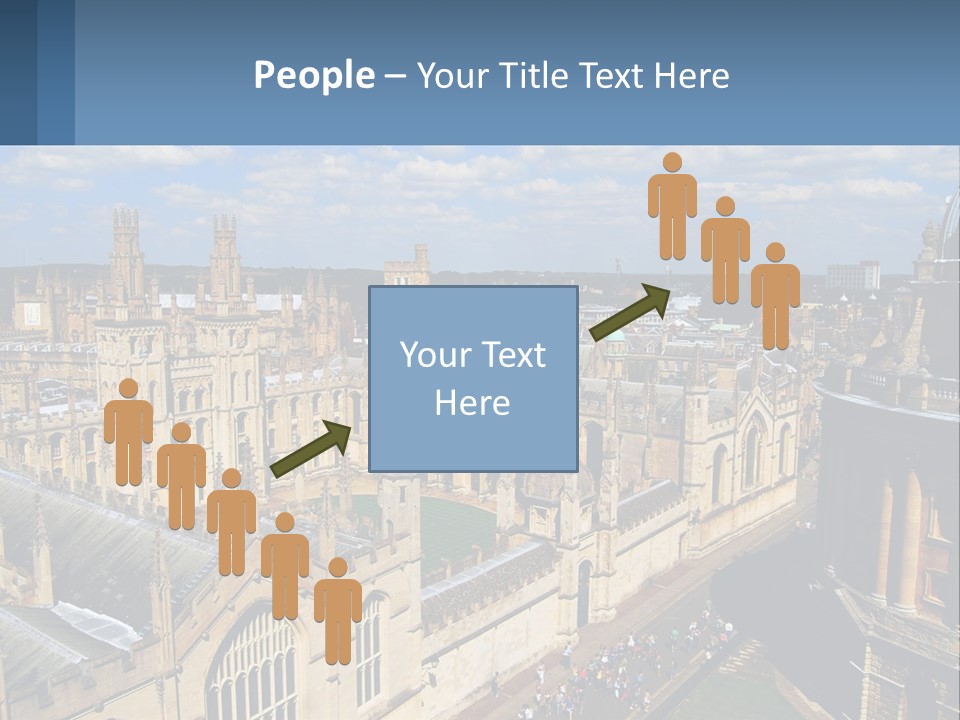 An Aerial View Of A Large Building With A Sky Background PowerPoint Template