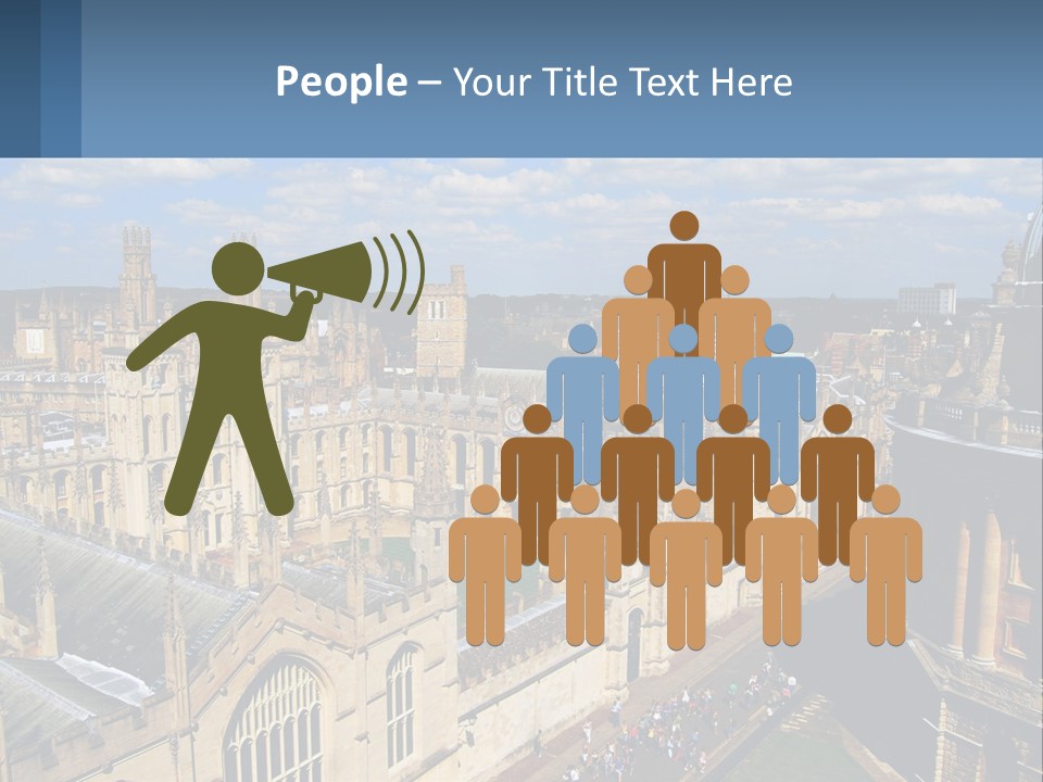 An Aerial View Of A Large Building With A Sky Background PowerPoint Template