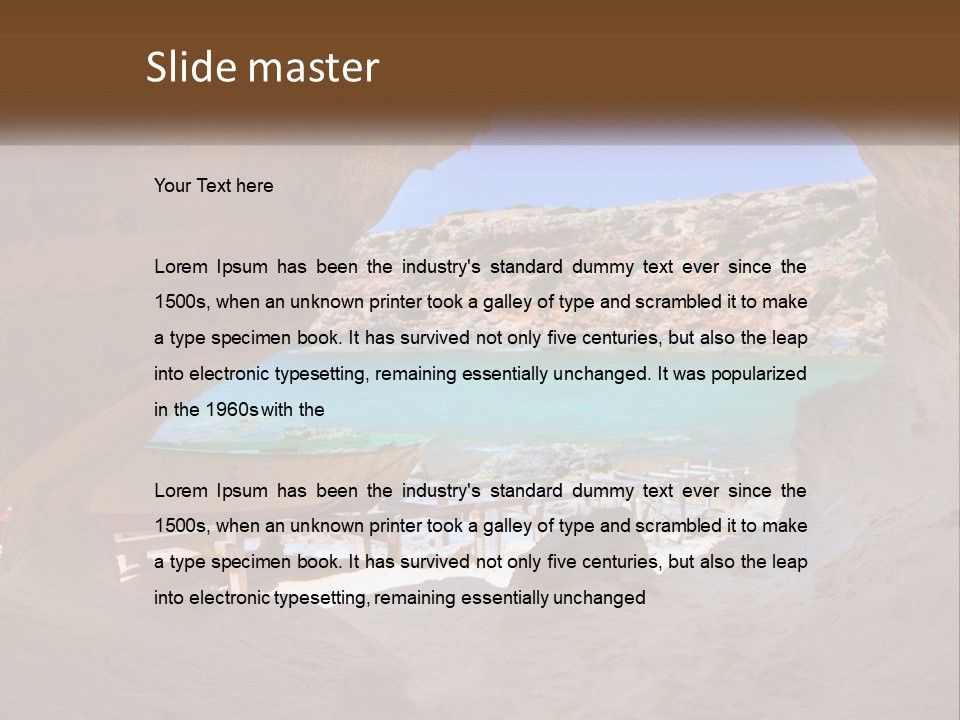 Cove In Baster Terameters In Balearic Islands Of Spain PowerPoint Template