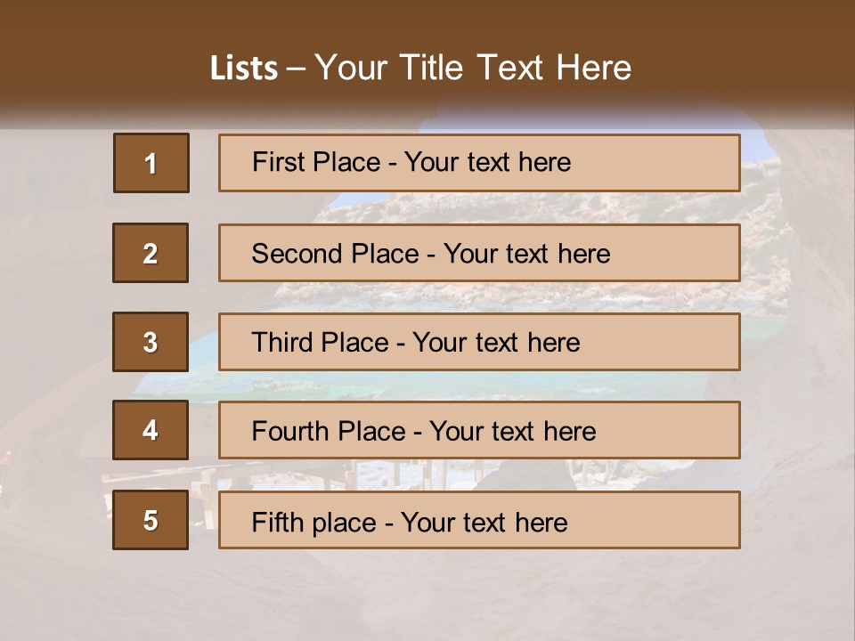 Cove In Baster Terameters In Balearic Islands Of Spain PowerPoint Template