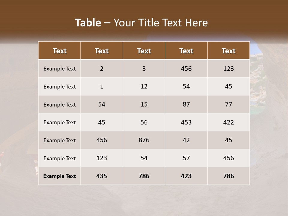 Cove In Baster Terameters In Balearic Islands Of Spain PowerPoint Template