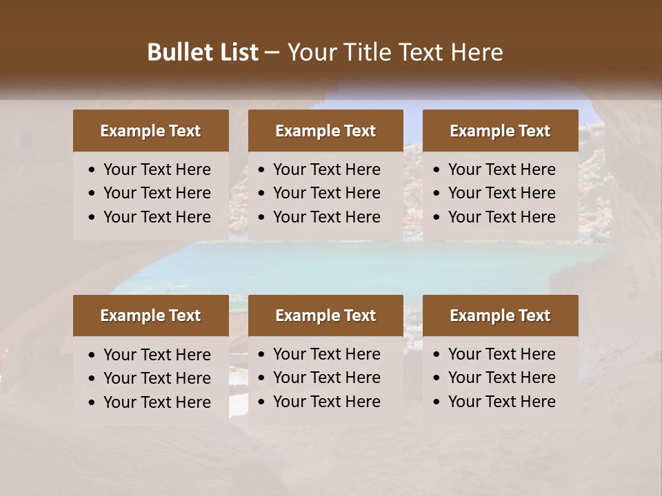Cove In Baster Terameters In Balearic Islands Of Spain PowerPoint Template