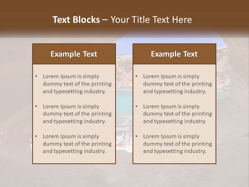 Cove In Baster Terameters In Balearic Islands Of Spain PowerPoint Template