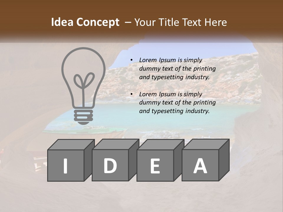 Cove In Baster Terameters In Balearic Islands Of Spain PowerPoint Template