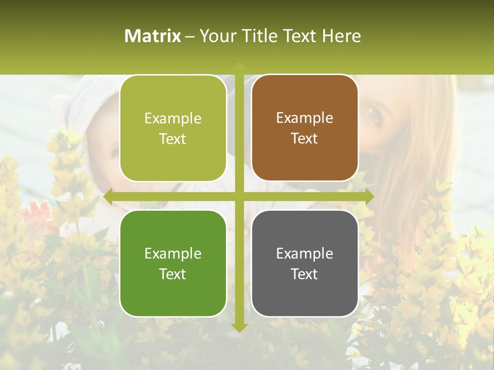 A Woman Holding A Baby In A Field Of Flowers PowerPoint Template