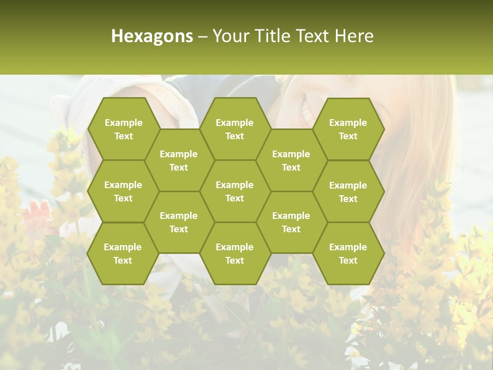 A Woman Holding A Baby In A Field Of Flowers PowerPoint Template