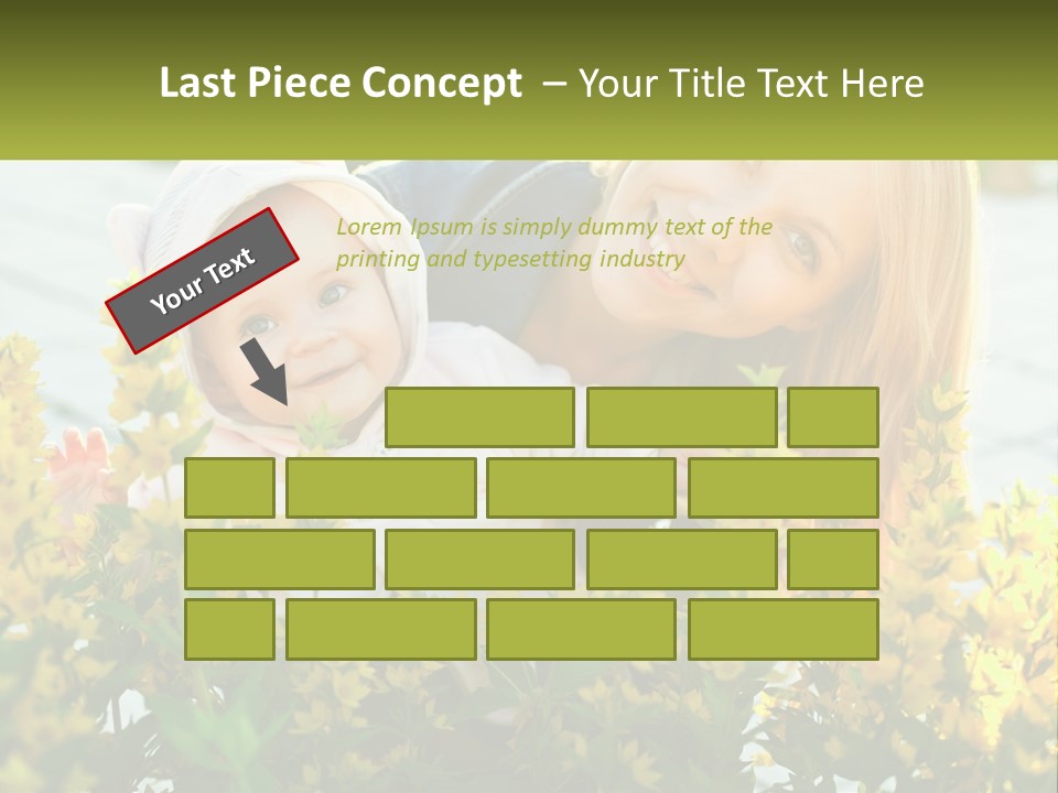 A Woman Holding A Baby In A Field Of Flowers PowerPoint Template