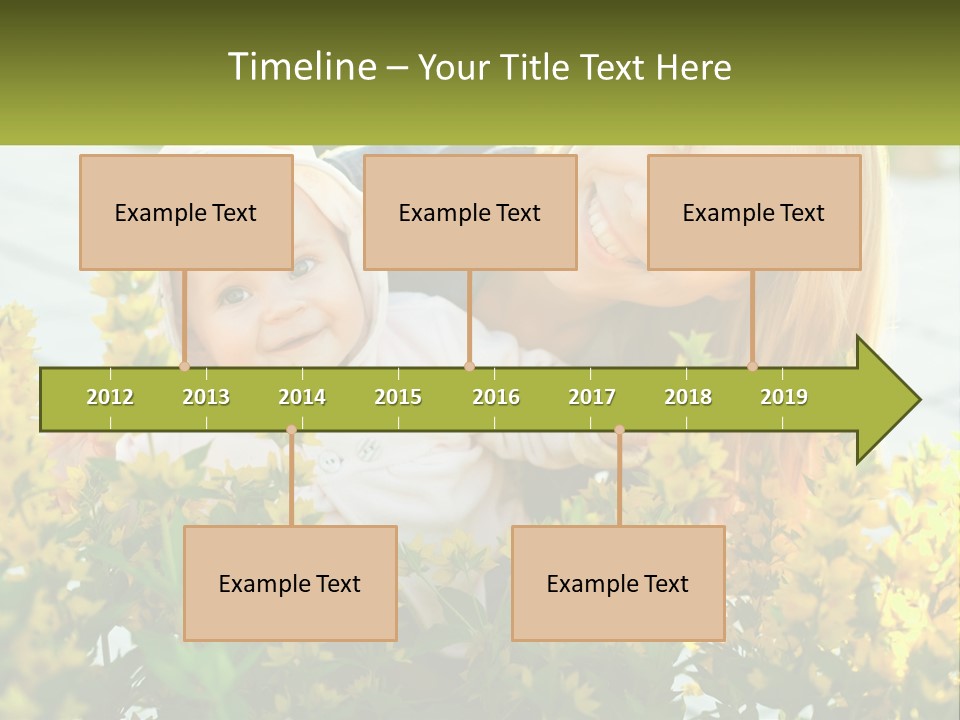 A Woman Holding A Baby In A Field Of Flowers PowerPoint Template