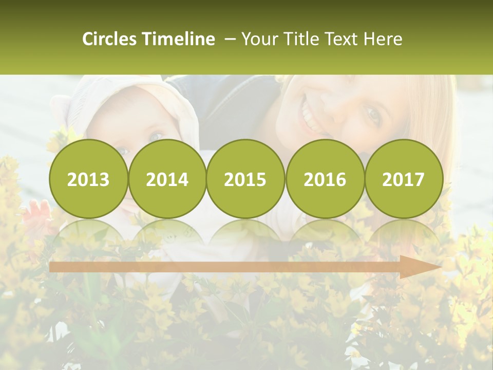 A Woman Holding A Baby In A Field Of Flowers PowerPoint Template