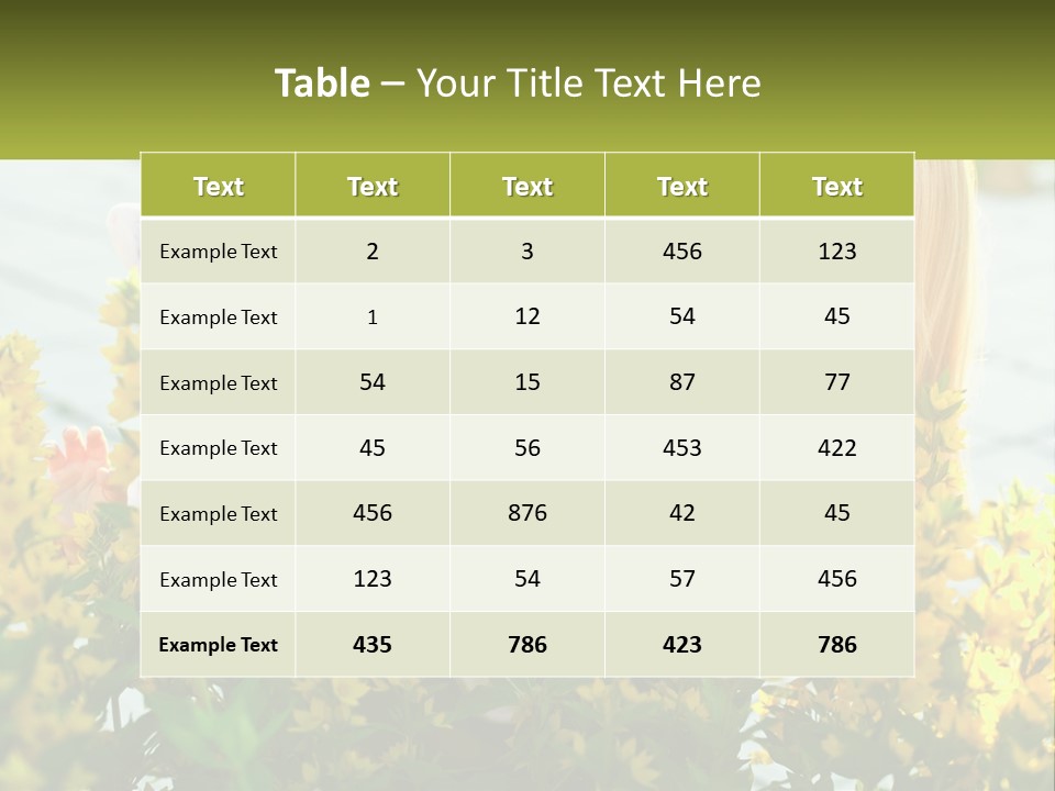 A Woman Holding A Baby In A Field Of Flowers PowerPoint Template