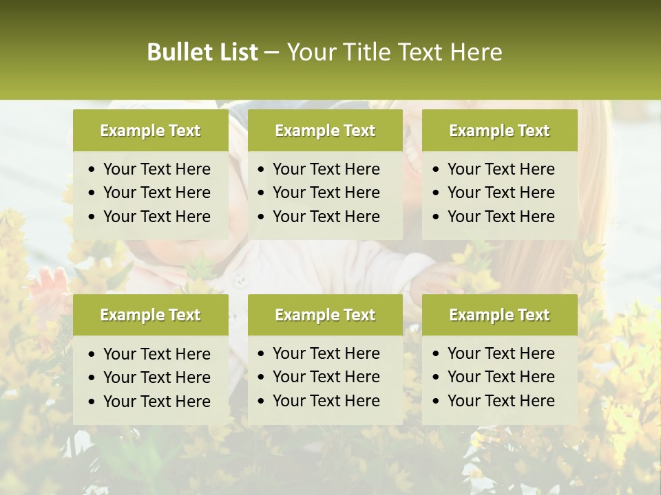 A Woman Holding A Baby In A Field Of Flowers PowerPoint Template