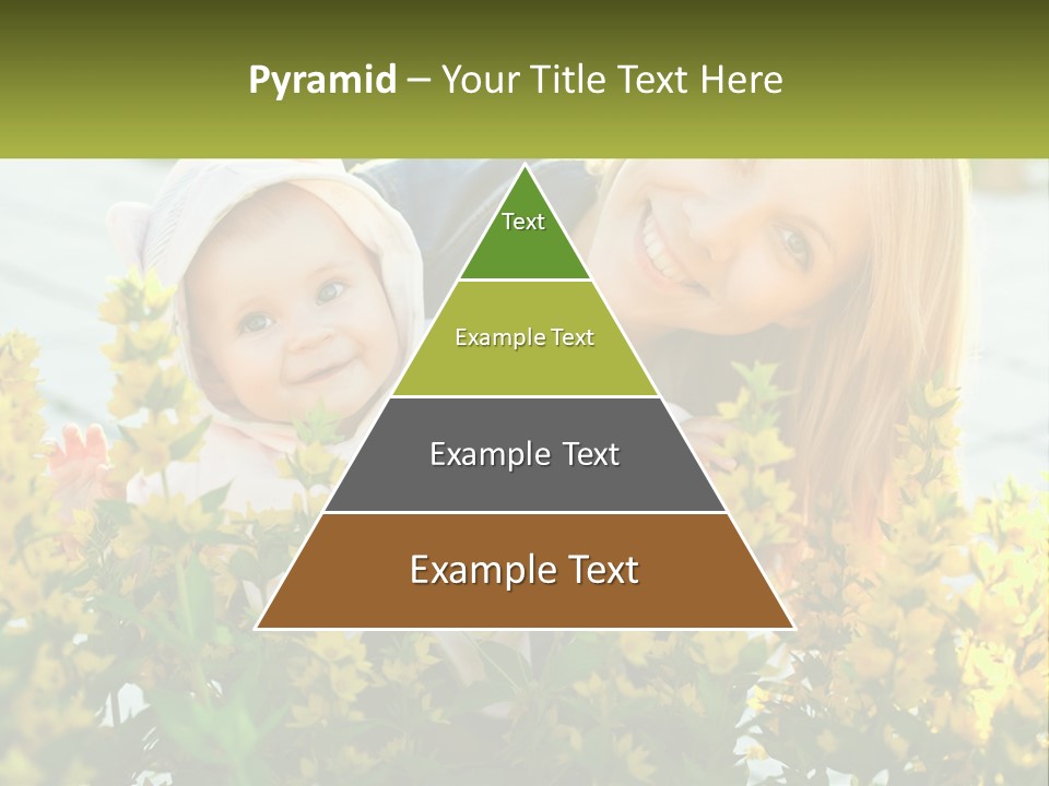 A Woman Holding A Baby In A Field Of Flowers PowerPoint Template