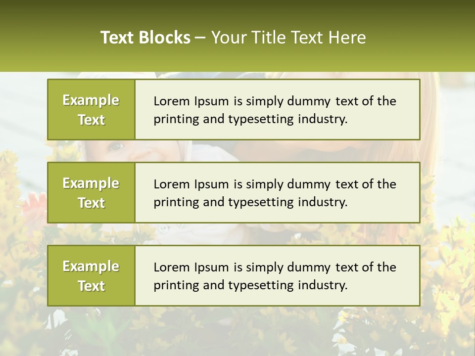 A Woman Holding A Baby In A Field Of Flowers PowerPoint Template