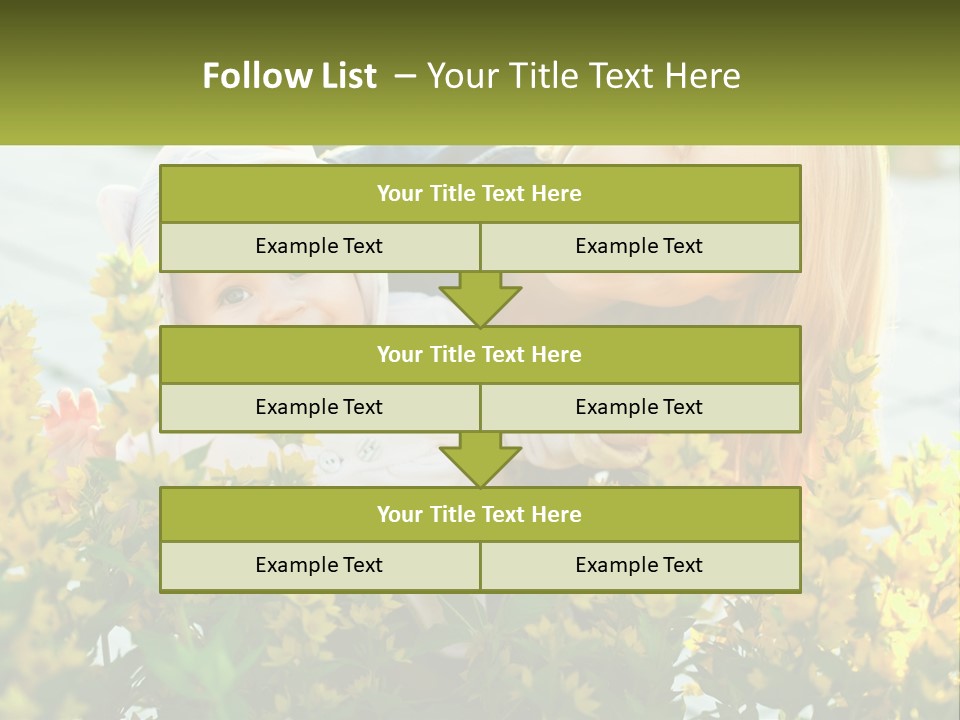 A Woman Holding A Baby In A Field Of Flowers PowerPoint Template