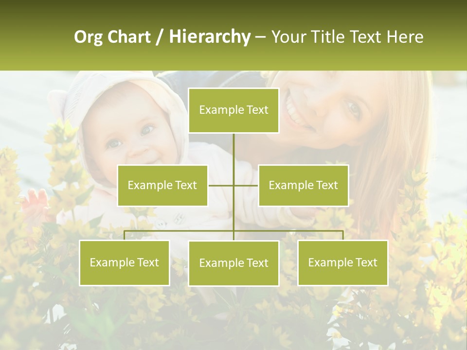 A Woman Holding A Baby In A Field Of Flowers PowerPoint Template