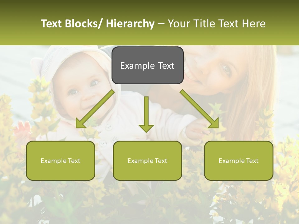 A Woman Holding A Baby In A Field Of Flowers PowerPoint Template