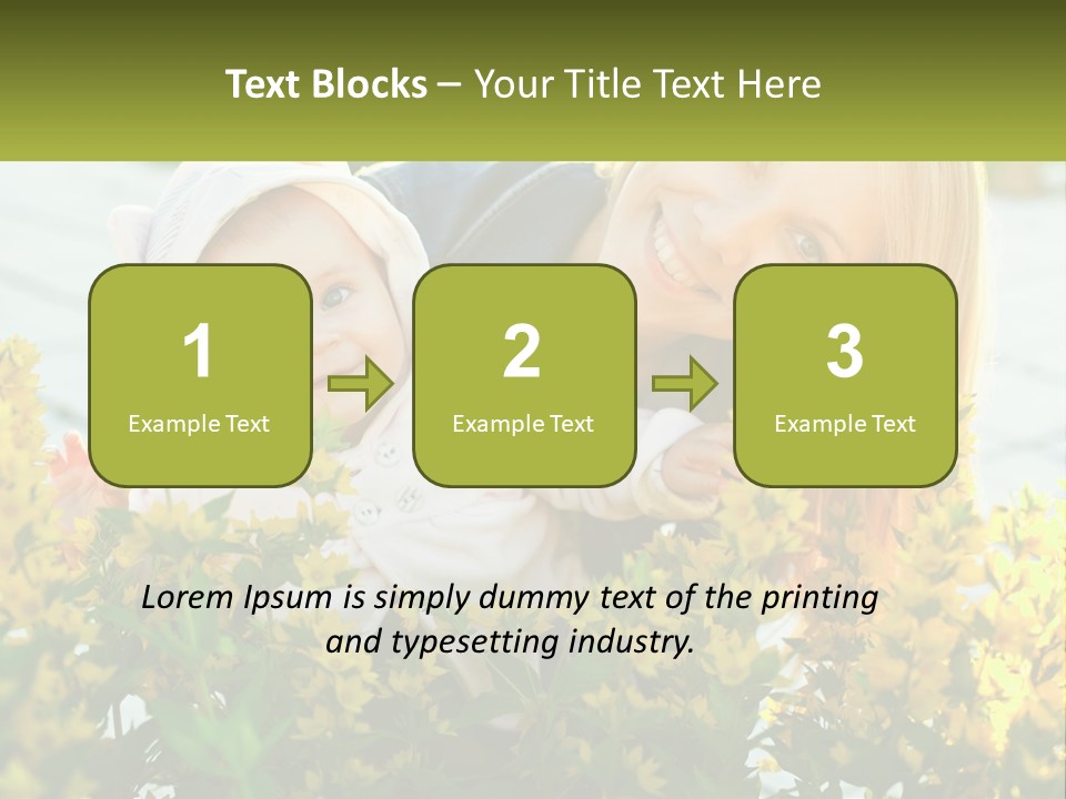 A Woman Holding A Baby In A Field Of Flowers PowerPoint Template