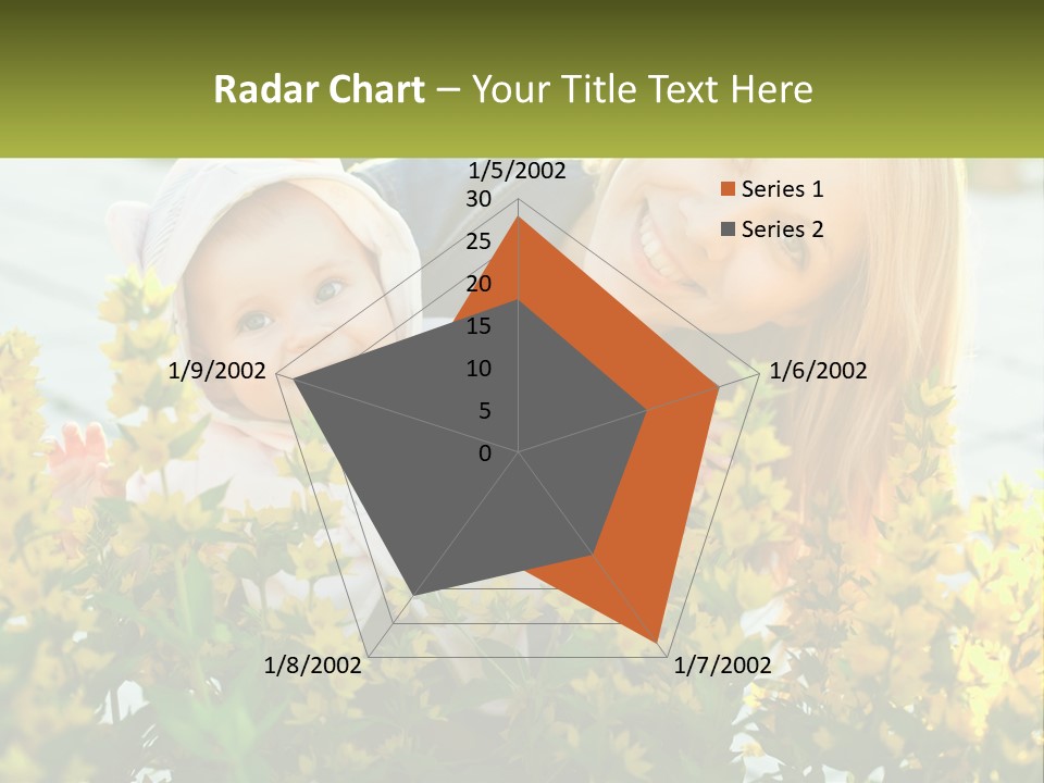 A Woman Holding A Baby In A Field Of Flowers PowerPoint Template