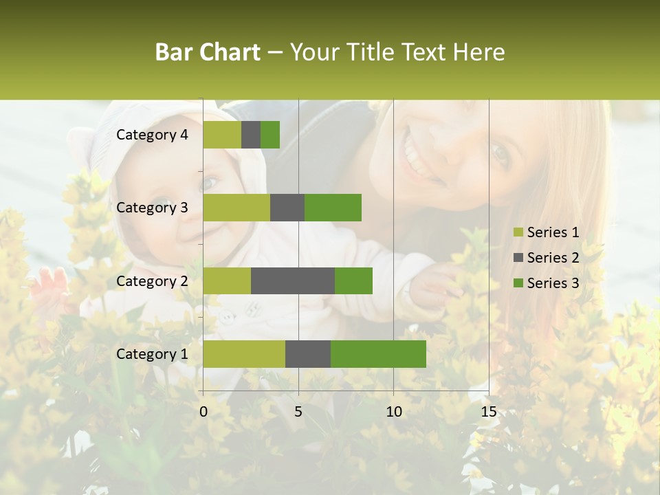 A Woman Holding A Baby In A Field Of Flowers PowerPoint Template