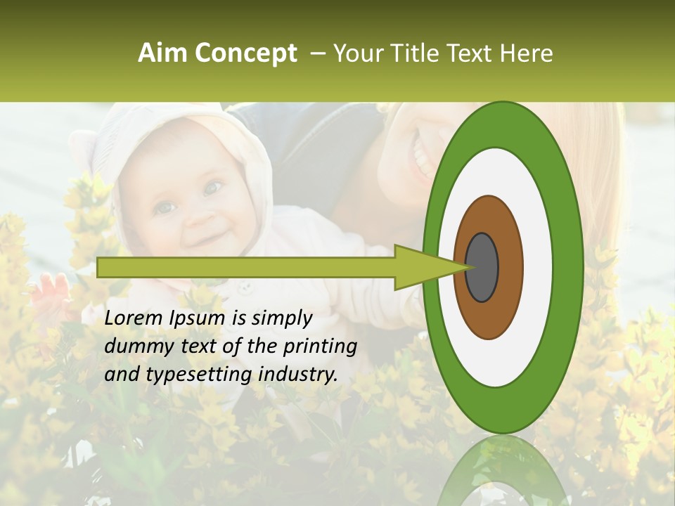 A Woman Holding A Baby In A Field Of Flowers PowerPoint Template