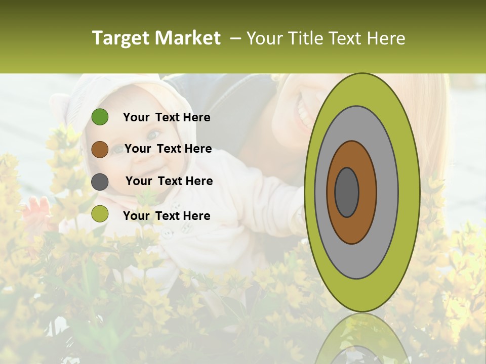 A Woman Holding A Baby In A Field Of Flowers PowerPoint Template