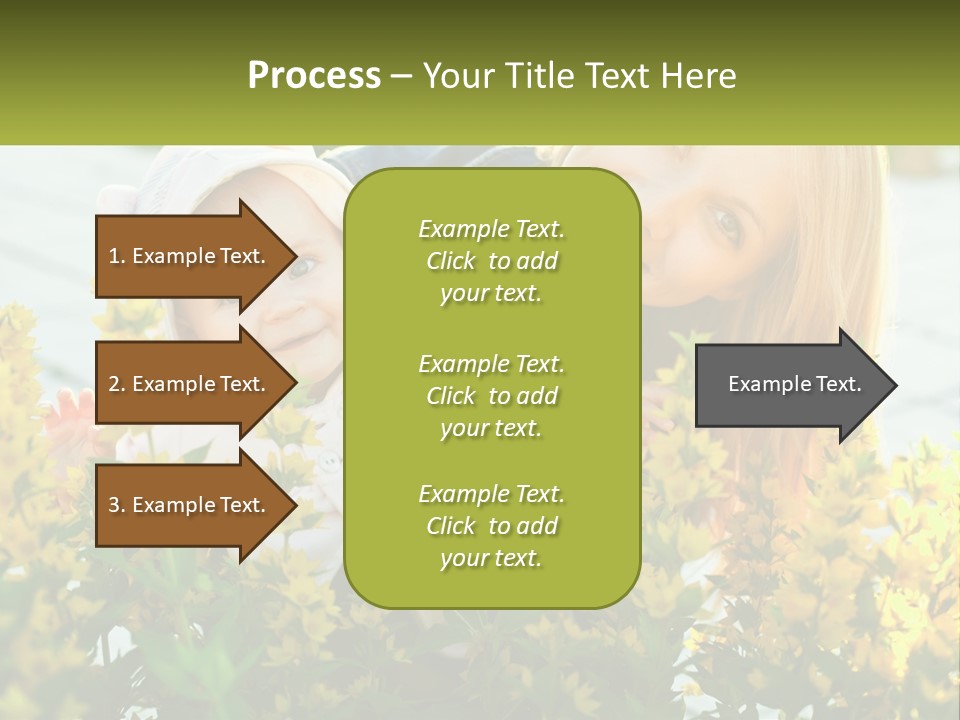 A Woman Holding A Baby In A Field Of Flowers PowerPoint Template