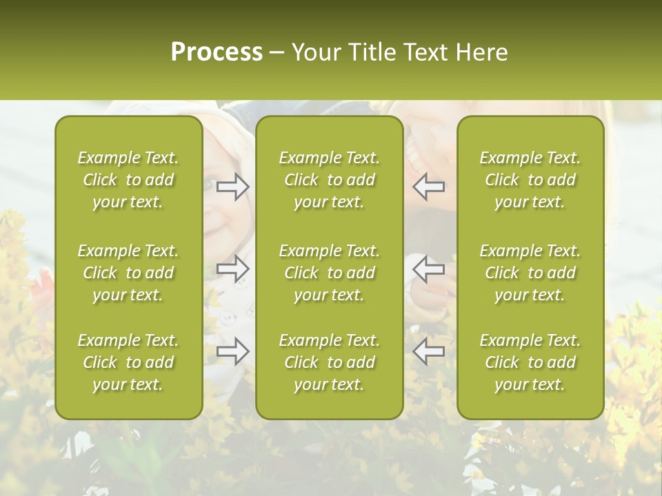 A Woman Holding A Baby In A Field Of Flowers PowerPoint Template