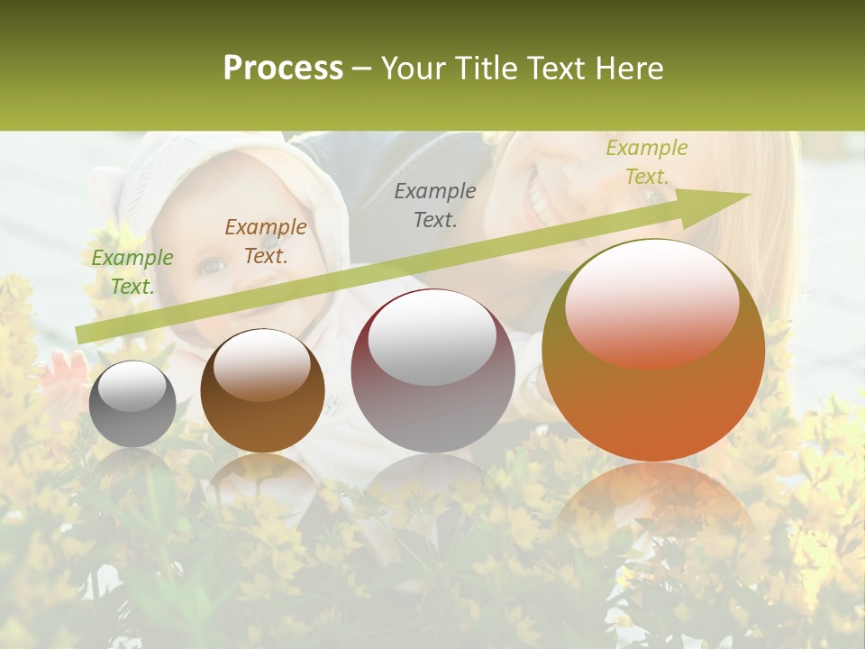 A Woman Holding A Baby In A Field Of Flowers PowerPoint Template