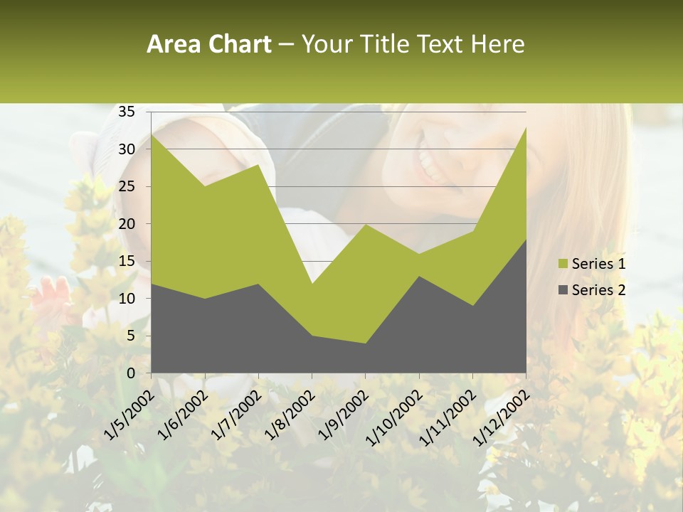 A Woman Holding A Baby In A Field Of Flowers PowerPoint Template