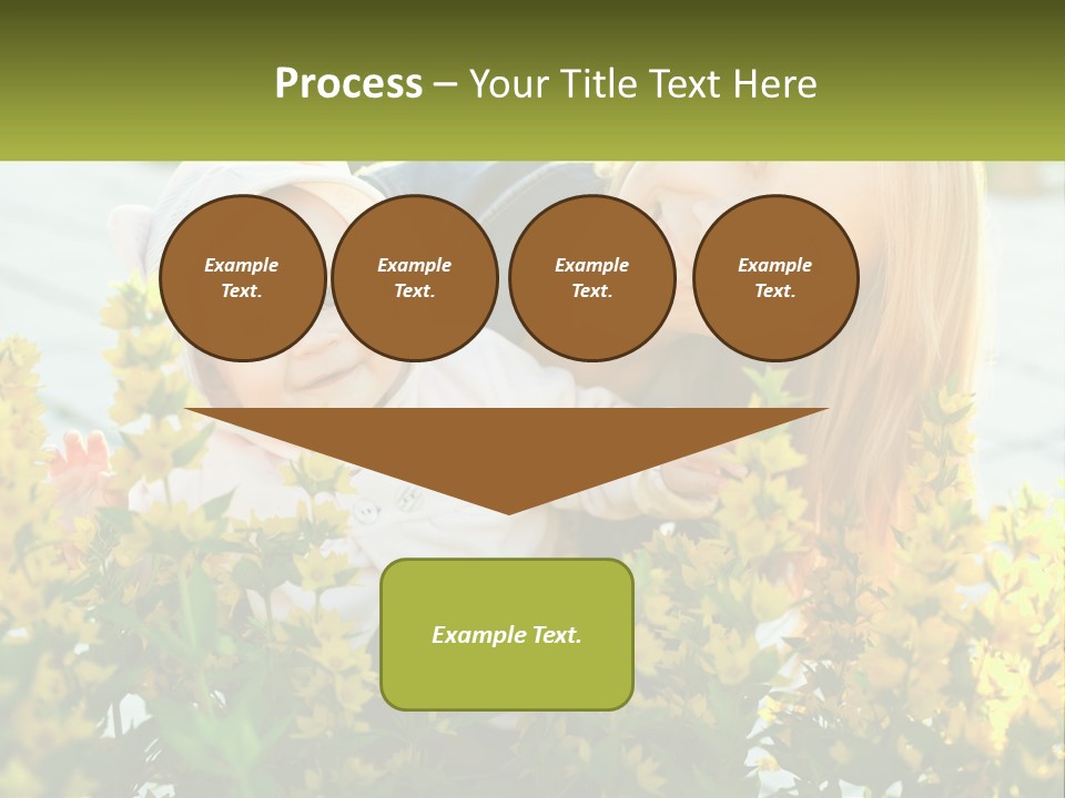 A Woman Holding A Baby In A Field Of Flowers PowerPoint Template