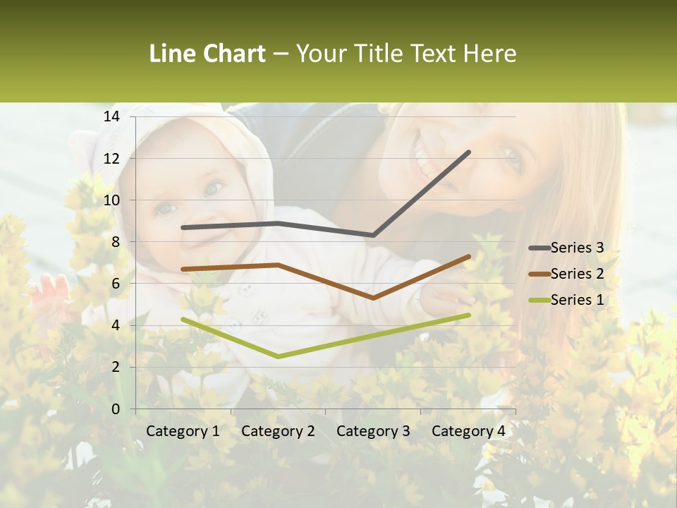 A Woman Holding A Baby In A Field Of Flowers PowerPoint Template
